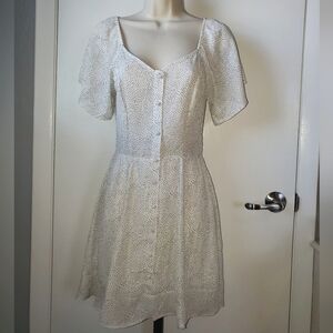 Sienna sky polkadot mini dress